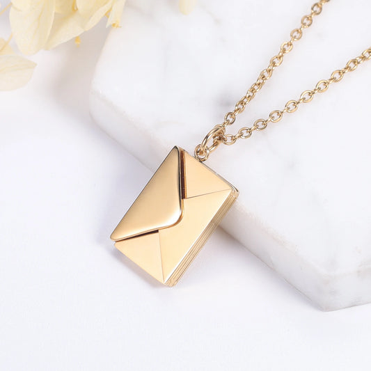 ✉️ Customizable Envelope Pendant Necklace 💖